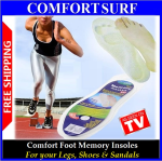 Comfort Foot Memory Foam Insoles For Your Legs, Shoes & Sandals